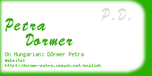petra dormer business card