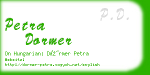 petra dormer business card